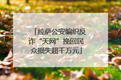 拉萨公安编织反诈“天网”挽回民众损失超千万元
