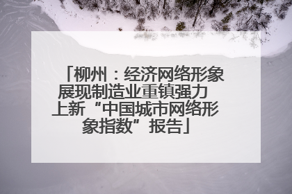 柳州：经济网络形象展现制造业重镇强力 上新“中国城市网络形象指数”报告