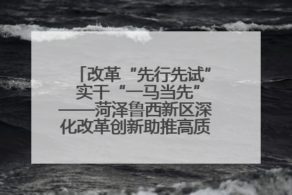 改革“先行先试” 实干“一马当先”——菏泽鲁西新区深化改革创新助推高质量发展纪实