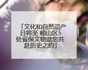 文化和自然遗产日将至 崂山区5处省保文物邀您共赴历史之约