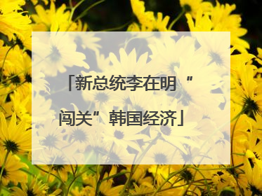新总统李在明“闯关”韩国经济