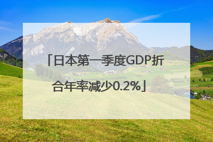 日本第一季度GDP折合年率减少0.2%