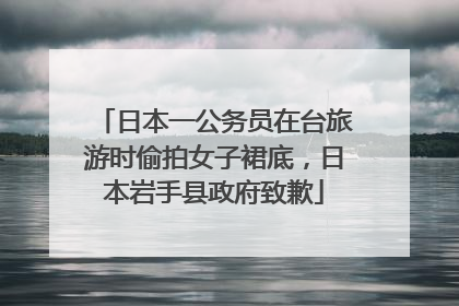 日本一公务员在台旅游时偷拍女子裙底，日本岩手县政府致歉
