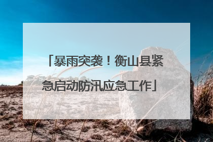 暴雨突袭！衡山县紧急启动防汛应急工作