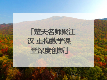 楚天名师聚江汉 重构数学课堂深度创新