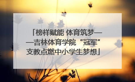 榜样赋能 体育筑梦——吉林体育学院“冠军”支教点燃中小学生梦想