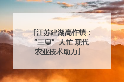 江苏建湖高作镇：“三夏”大忙 现代农业技术助力