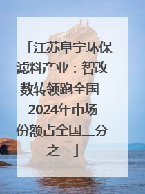 江苏阜宁环保滤料产业：智改数转领跑全国 2024年市场份额占全国三分之一