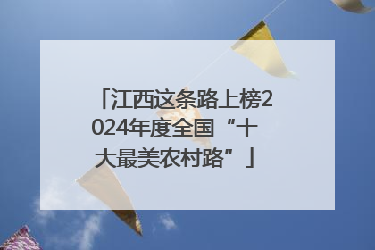 江西这条路上榜2024年度全国“十大最美农村路”