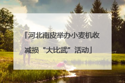 河北南皮举办小麦机收减损“大比武”活动