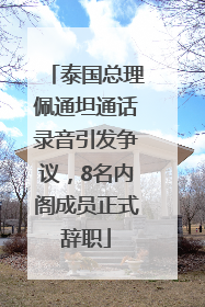 泰国总理佩通坦通话录音引发争议，8名内阁成员正式辞职