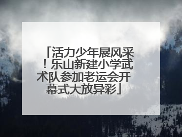 活力少年展风采！乐山新建小学武术队参加老运会开幕式大放异彩