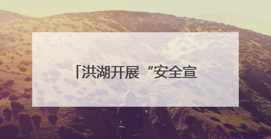 洪湖开展“安全宣传咨询日”活动