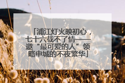 浦江灯火映初心，七十六载不了情——邀“最可爱的人”领略申城的不夜繁华
