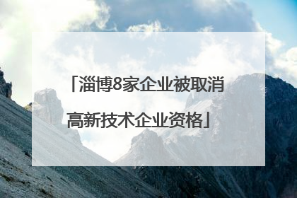 淄博8家企业被取消高新技术企业资格