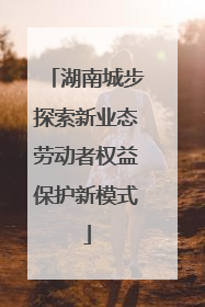 湖南城步探索新业态劳动者权益保护新模式