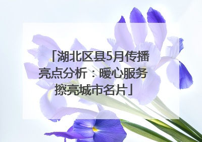 湖北区县5月传播亮点分析：暖心服务擦亮城市名片