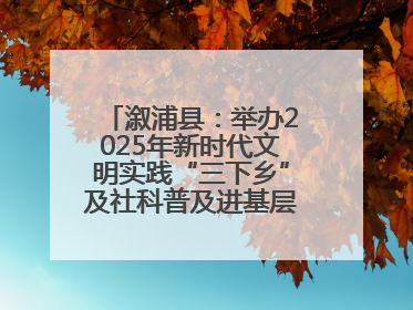 溆浦县：举办2025年新时代文明实践“三下乡”及社科普及进基层主题活动
