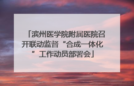 滨州医学院附属医院召开联动监督“合成一体化”工作动员部署会