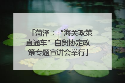 菏泽：“海关政策直通车”自贸协定政策专题宣讲会举行