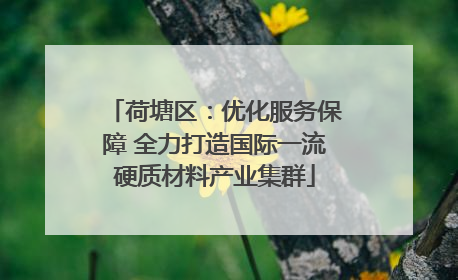 荷塘区：优化服务保障 全力打造国际一流硬质材料产业集群