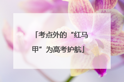 考点外的“红马甲”为高考护航