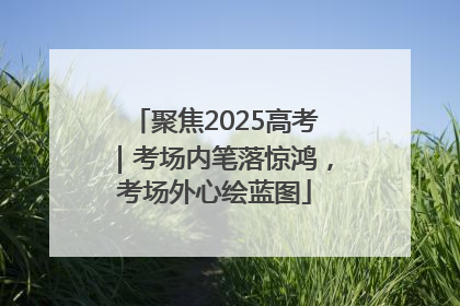 聚焦2025高考｜考场内笔落惊鸿，考场外心绘蓝图