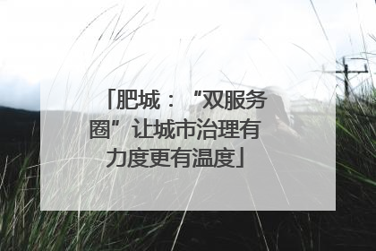 肥城：“双服务圈”让城市治理有力度更有温度