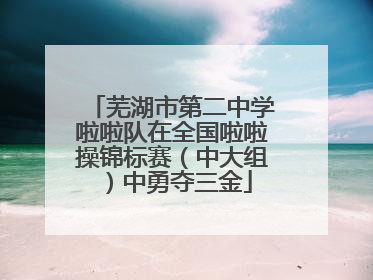 芜湖市第二中学啦啦队在全国啦啦操锦标赛（中大组）中勇夺三金
