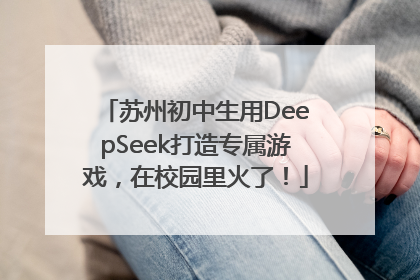苏州初中生用DeepSeek打造专属游戏，在校园里火了！