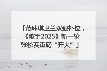 范玮琪卫兰双强补位，《歌手2025》新一轮张榜赛重磅“开大”