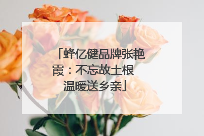 蜂亿健品牌张艳霞：不忘故土根 温暖送乡亲