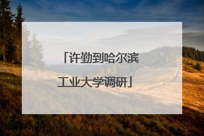 许勤到哈尔滨工业大学调研
