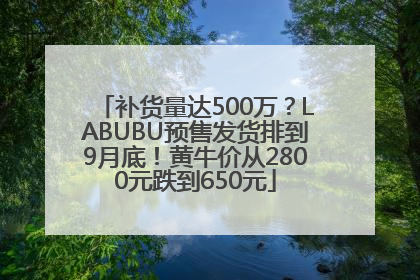 补货量达500万？LABUBU预售发货排到9月底！黄牛价从2800元跌到650元