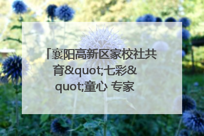 襄阳高新区家校社共育"七彩"童心 专家团支招智慧育儿
