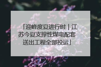迎峰度夏进行时｜江苏今夏支撑性煤电配套送出工程全部投运