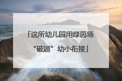 这所幼儿园用绿茵场“破题”幼小衔接