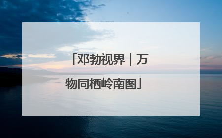 邓勃视界｜万物同栖岭南图