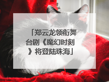 郑云龙领衔舞台剧《魔幻时刻》将登陆珠海