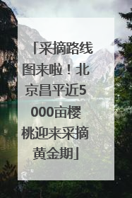采摘路线图来啦！北京昌平近5000亩樱桃迎来采摘黄金期