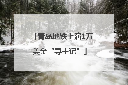 青岛地铁上演1万美金“寻主记”