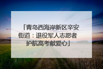 青岛西海岸新区辛安街道：退役军人志愿者护航高考献爱心