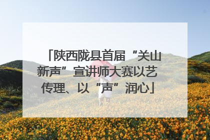 陕西陇县首届“关山新声”宣讲师大赛以艺传理、以“声”润心