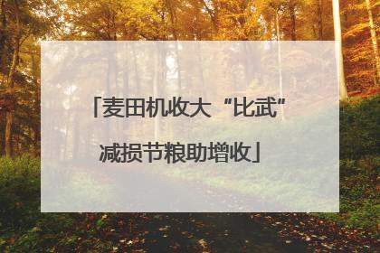 麦田机收大“比武” 减损节粮助增收