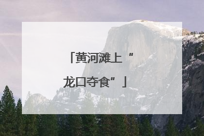 黄河滩上“龙口夺食”