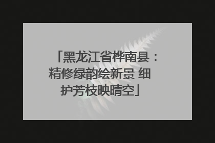 黑龙江省桦南县：精修绿韵绘新景 细护芳枝映晴空