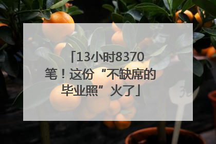 13小时8370笔！这份“不缺席的毕业照”火了