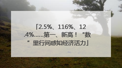 2.5%、116%、12.4%……第一、新高！“数”里行间感知经济活力