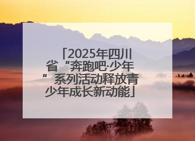 2025年四川省“奔跑吧·少年”系列活动释放青少年成长新动能