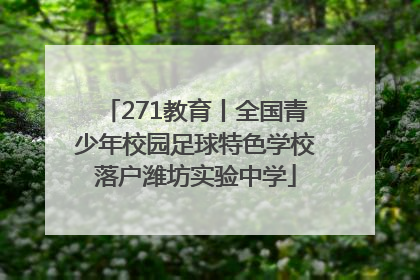 271教育丨全国青少年校园足球特色学校落户潍坊实验中学